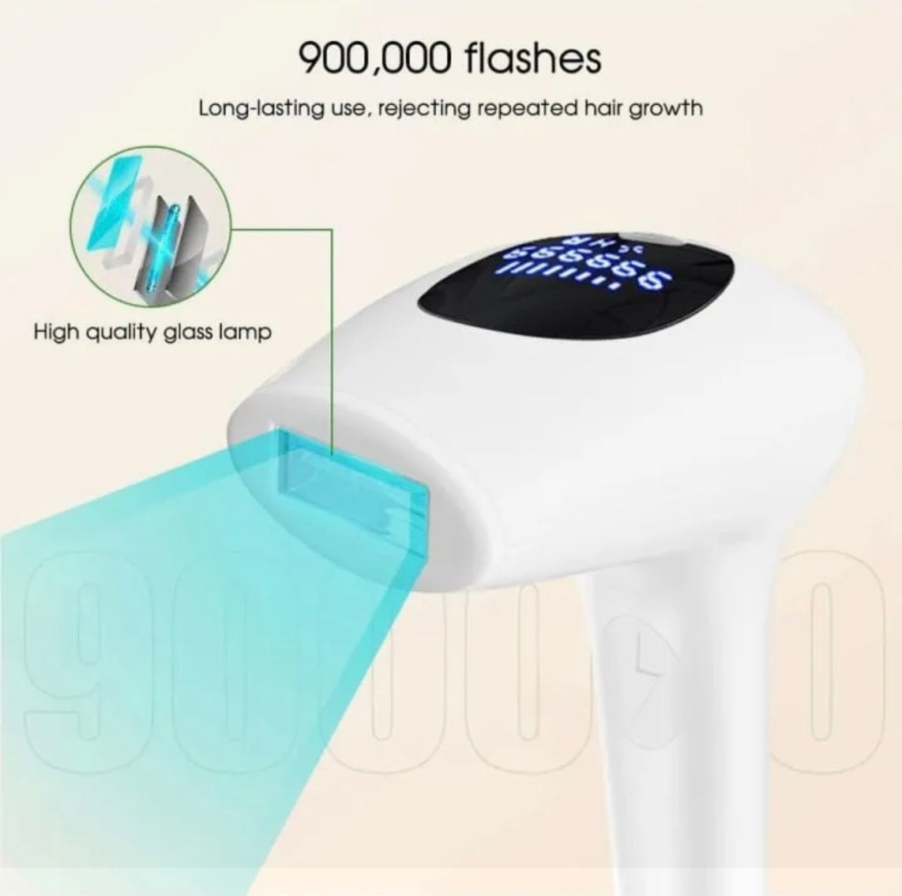 IPL Laser Hair Removal Device 999,999 Flashes Permanent Hair Remover for Women & Men