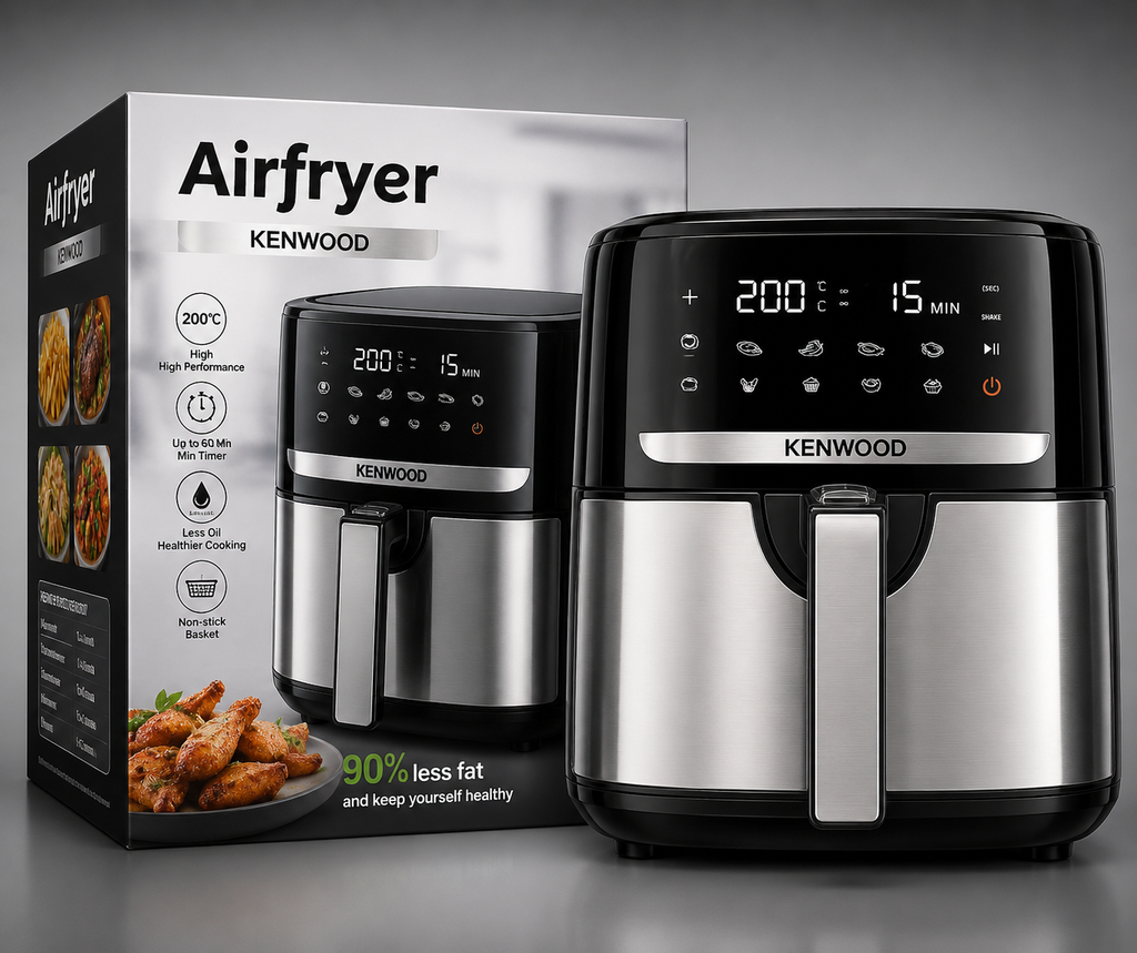 KENWOOD Digital Air Fryer – Oil-Free Healthy Cooking | Touch Screen | Large Capacity