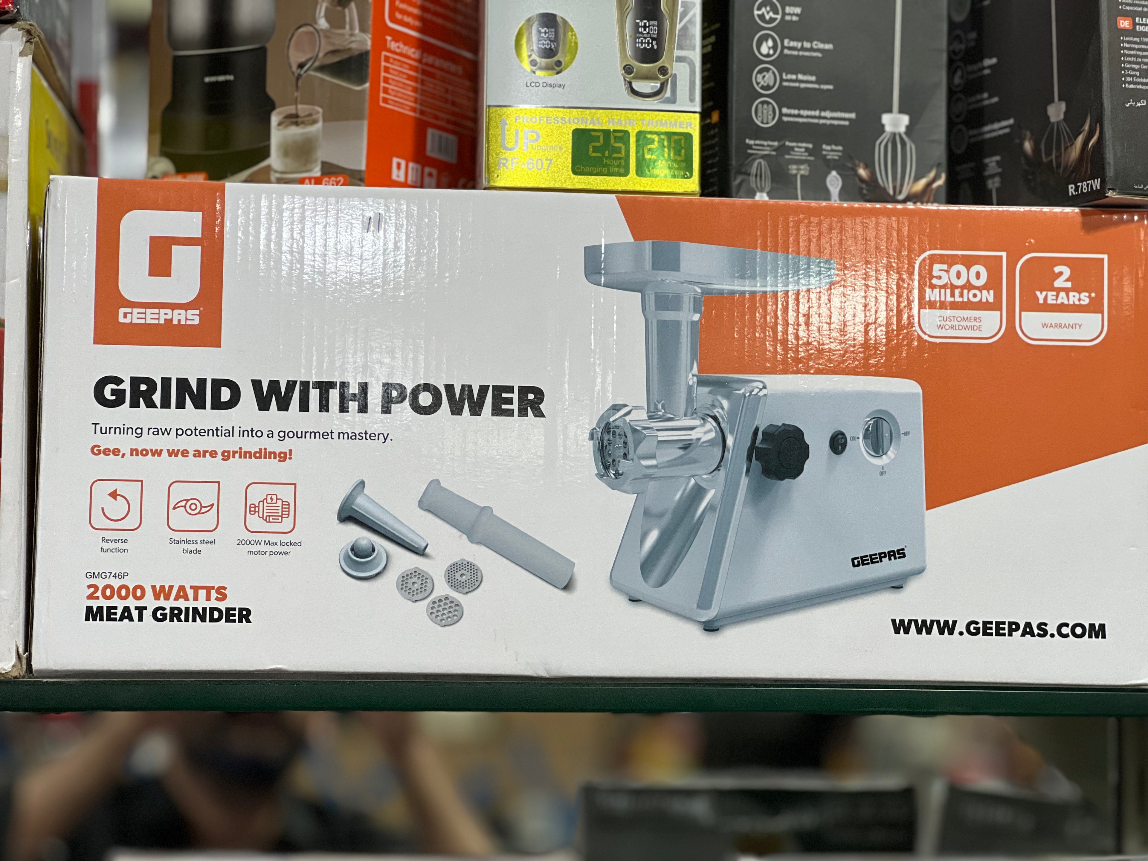 2 Years Warranty Geepas Meat Grinder GM746P Heavy duty 2000 watt electric meat grinder and mixer/Qeema Wali Machine Meat chopper