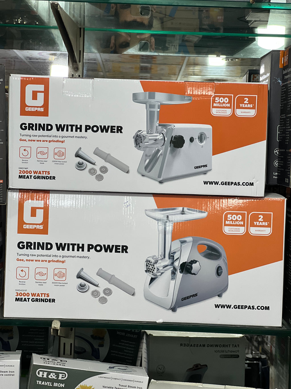 2 Years Warranty Geepas Meat Grinder GM746P Heavy duty 2000 watt electric meat grinder and mixer/Qeema Wali Machine Meat chopper